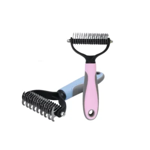 Cepillo para mascotas azul rosado